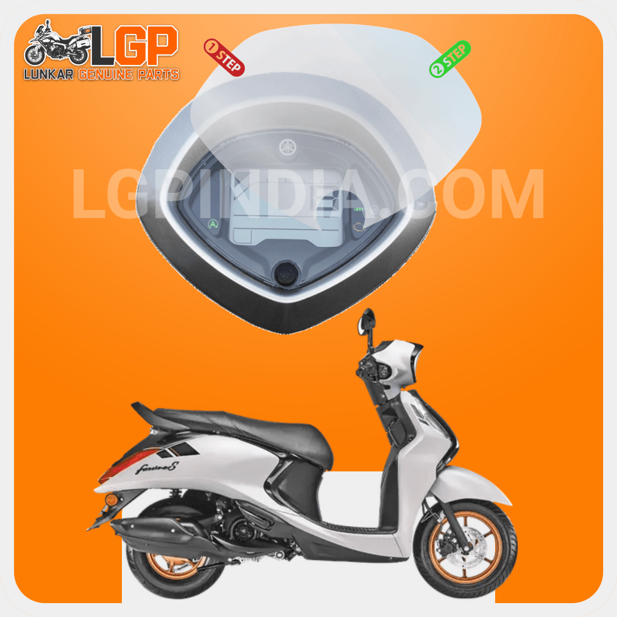 LGP SCREEN GUARD DISPLAY PROTECTOR YAMAHAFASCINO 125 Fi (WITH BUTTON HOLE) - LGP India