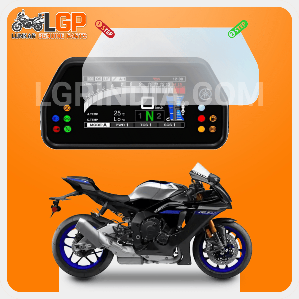 LGP SCREEN GUARD DISPLAY PROTECTOR YAMAHAR1 / R1 M ( 2015 - 2023 ) - LGP India