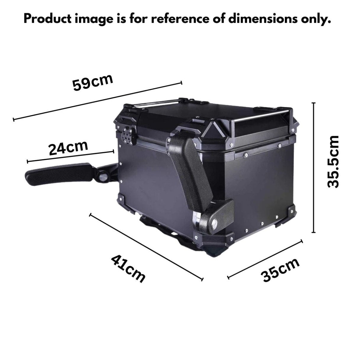 LGP TOP BOX 45L BLACK HAND SUPPORT WITH BACKREST - LGP India