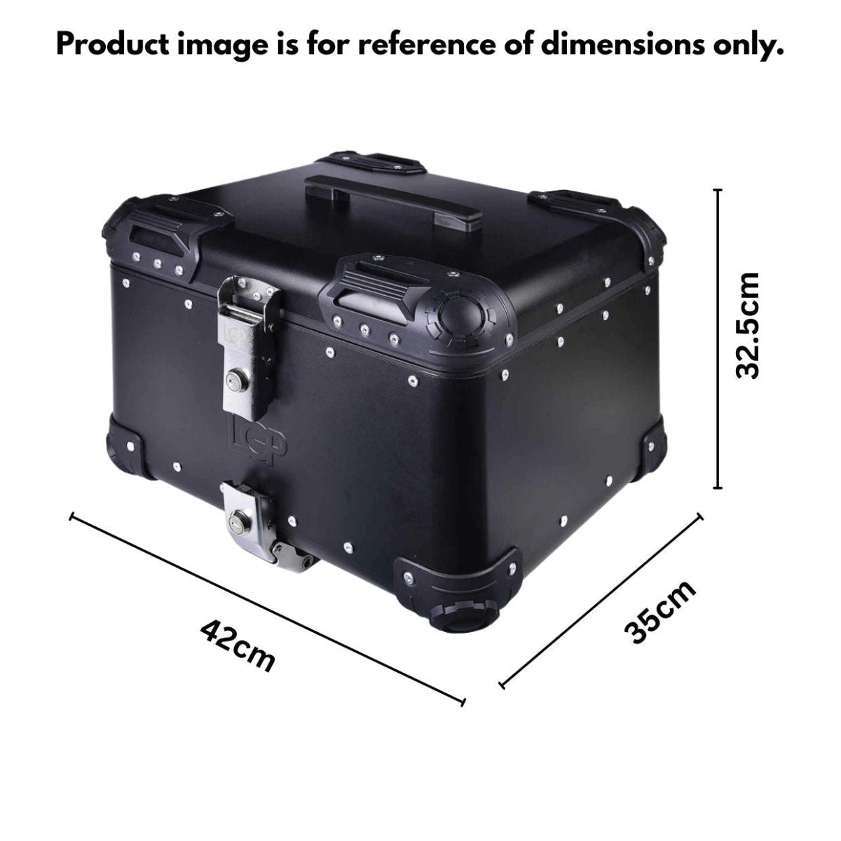 LGP TOP BOX 45L BLACK ROUND CORNER WITH BACKREST - LGP India