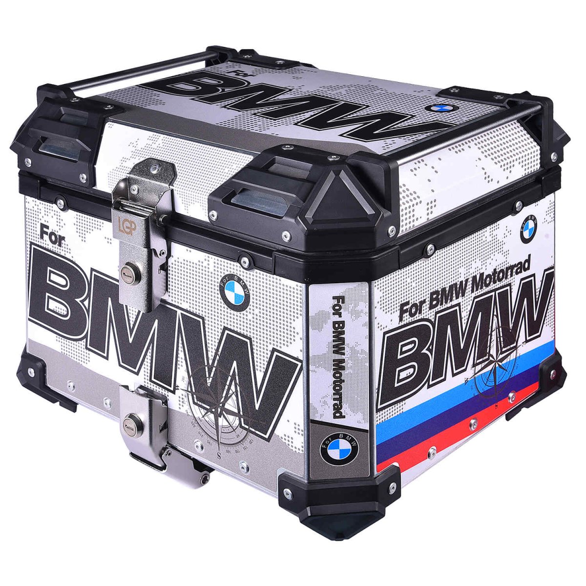 LGP TOP BOX 45L BMW DRAW WITH BACKRESTBlack - LGP India