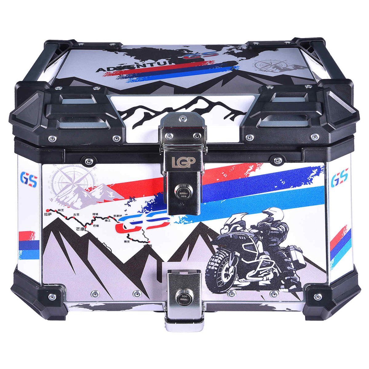 LGP TOP BOX 45L GS ADV WITH BACKRESTWhite - LGP India