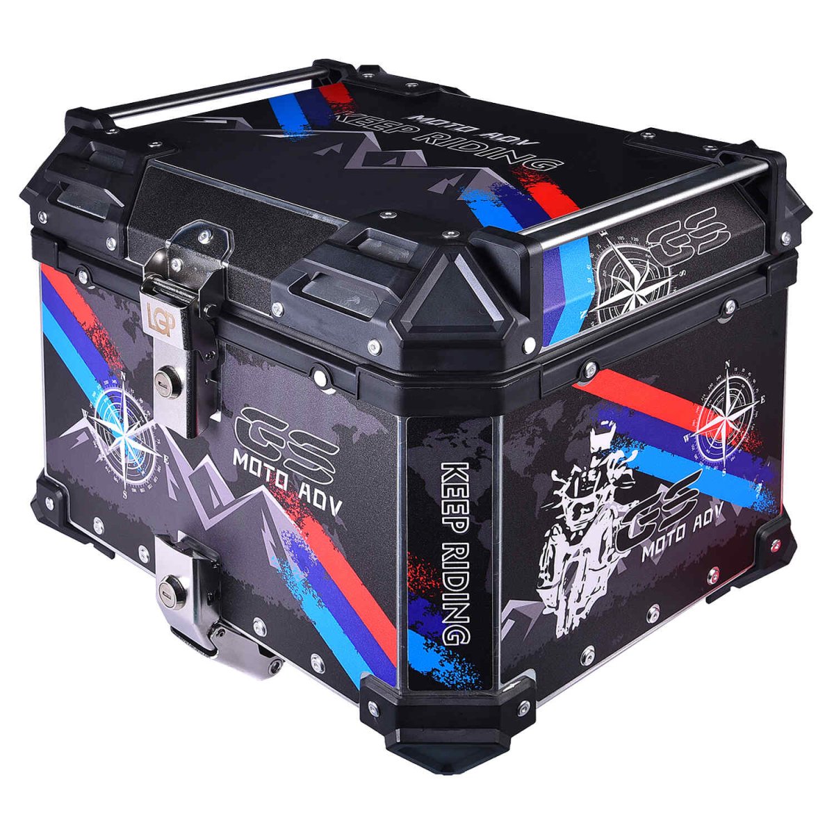 LGP TOP BOX 45L GS MOTO ADV WITH BACKRESTWhite - LGP India
