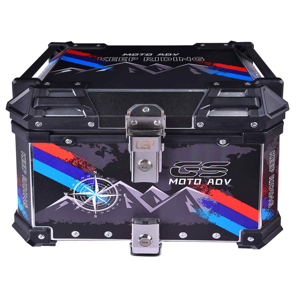 LGP TOP BOX 45L GS MOTO ADV WITH BACKRESTBlack - LGP India