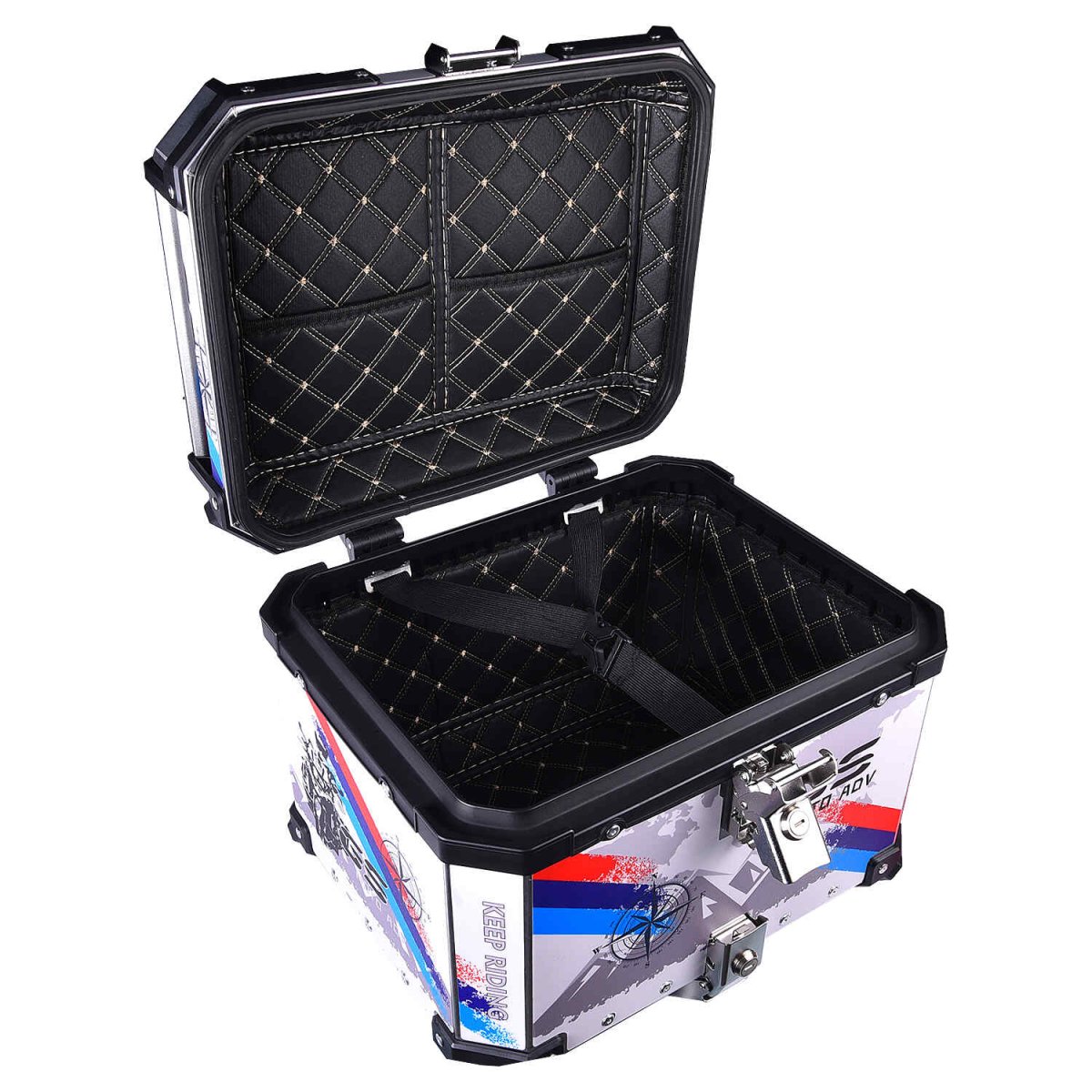 LGP TOP BOX 45L GS MOTO ADV WITH BACKRESTWhite - LGP India
