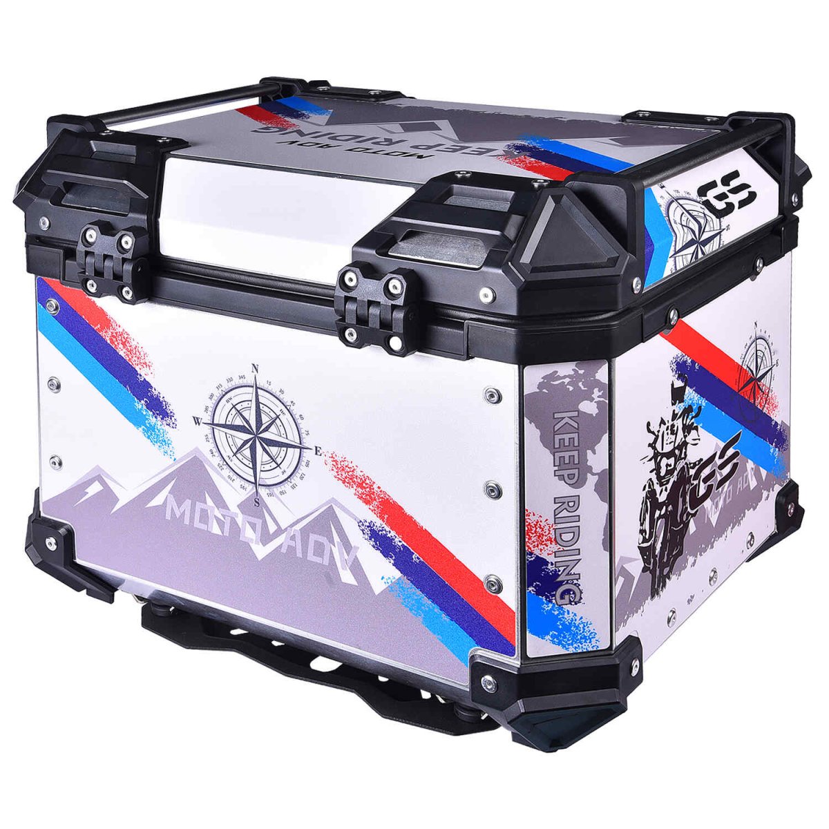 LGP TOP BOX 45L GS MOTO ADV WITH BACKRESTWhite - LGP India