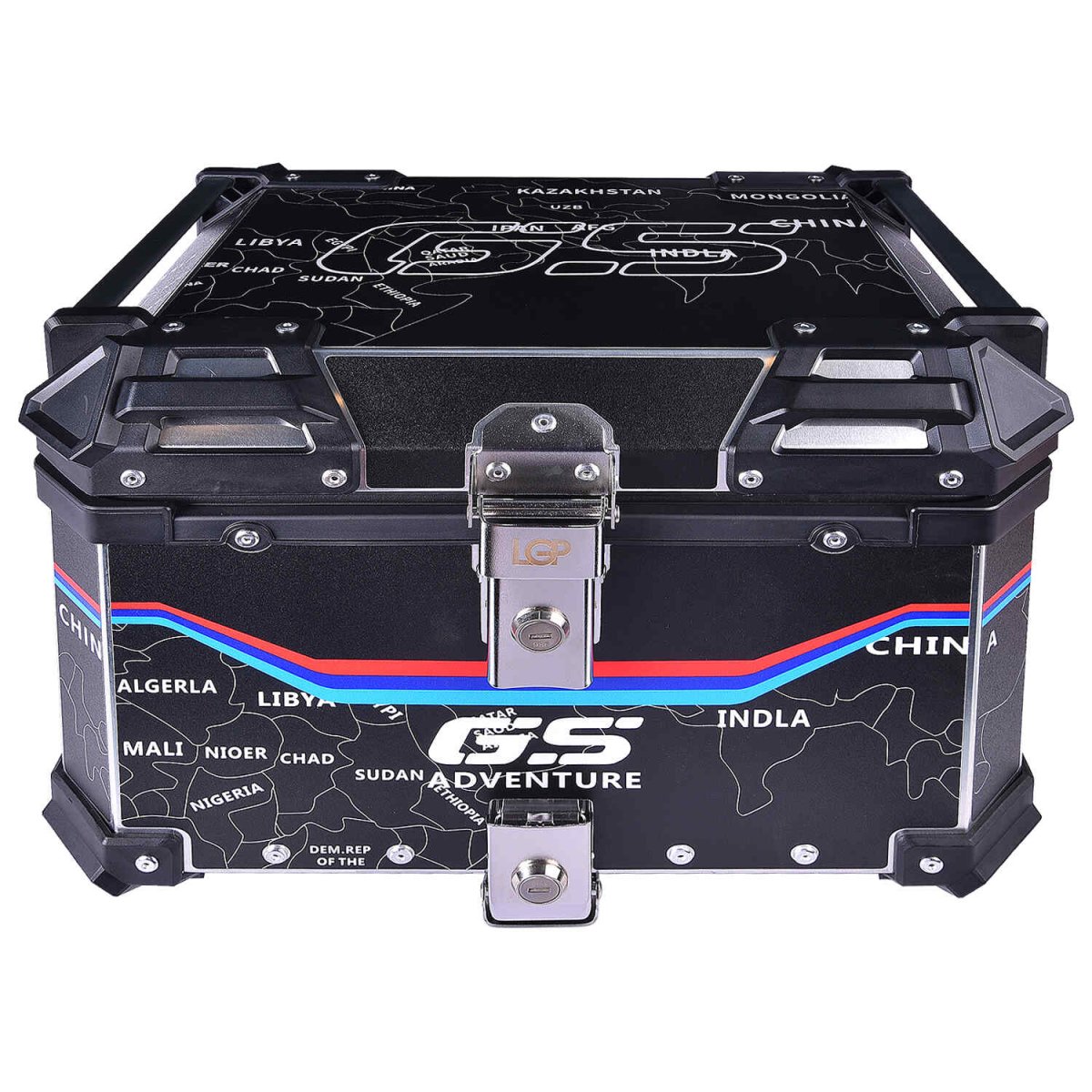 LGP TOP BOX 45L MAP LINE WITH BACKRESTBlack - LGP India