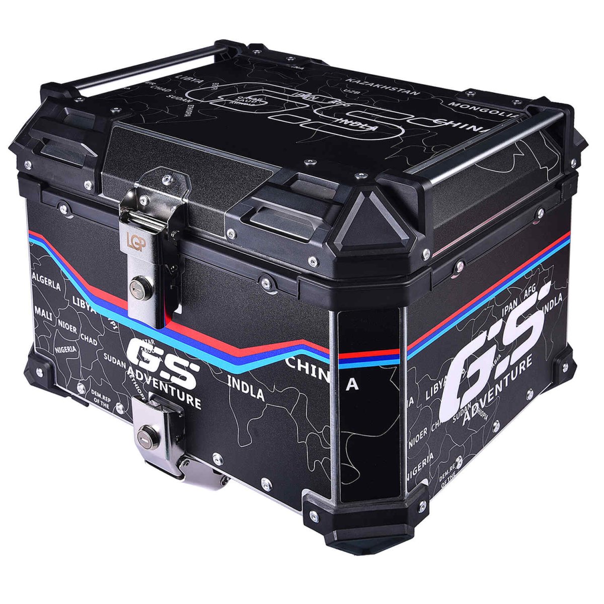 LGP TOP BOX 45L MAP LINE WITH BACKRESTBlack - LGP India