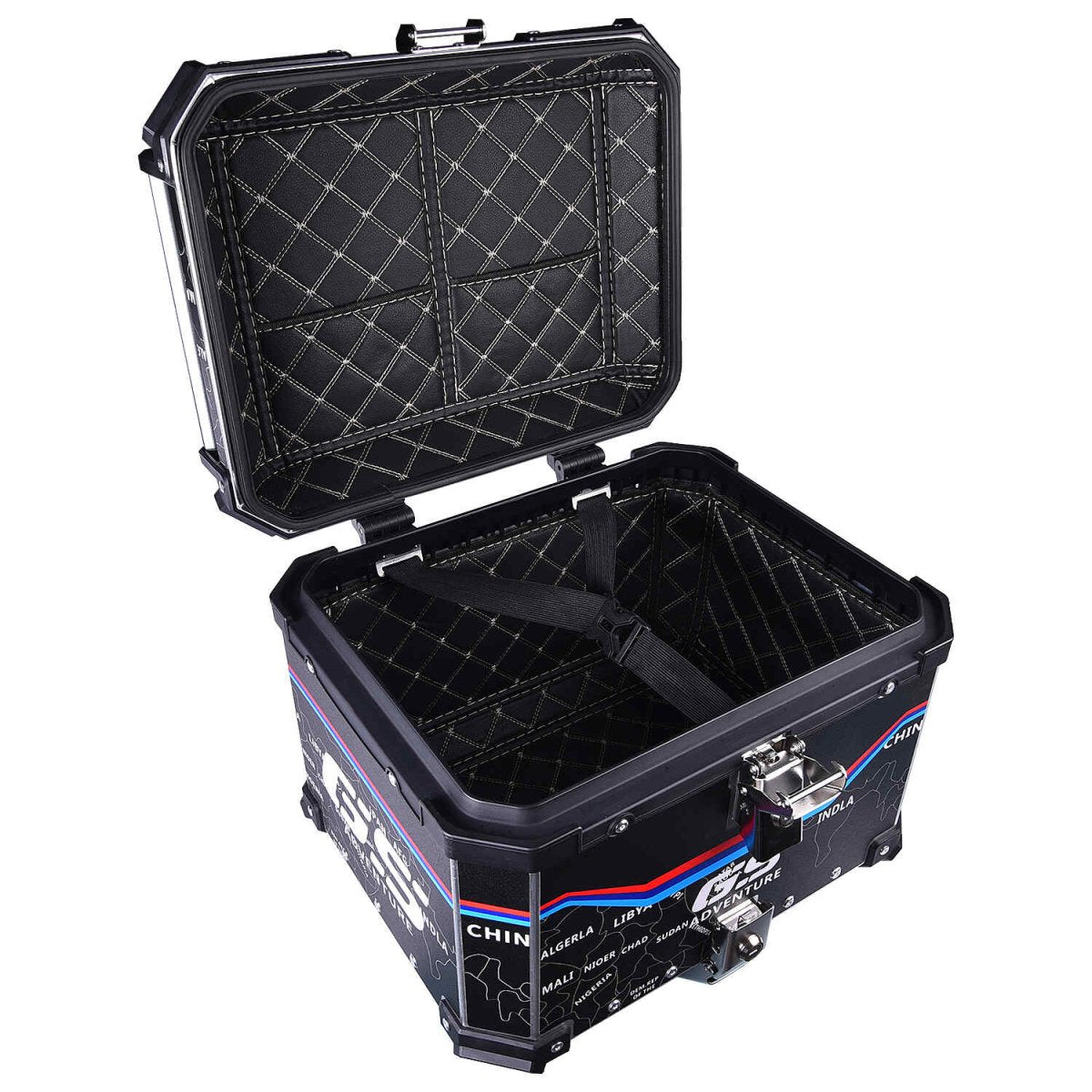 LGP TOP BOX 45L MAP LINE WITH BACKRESTBlack - LGP India