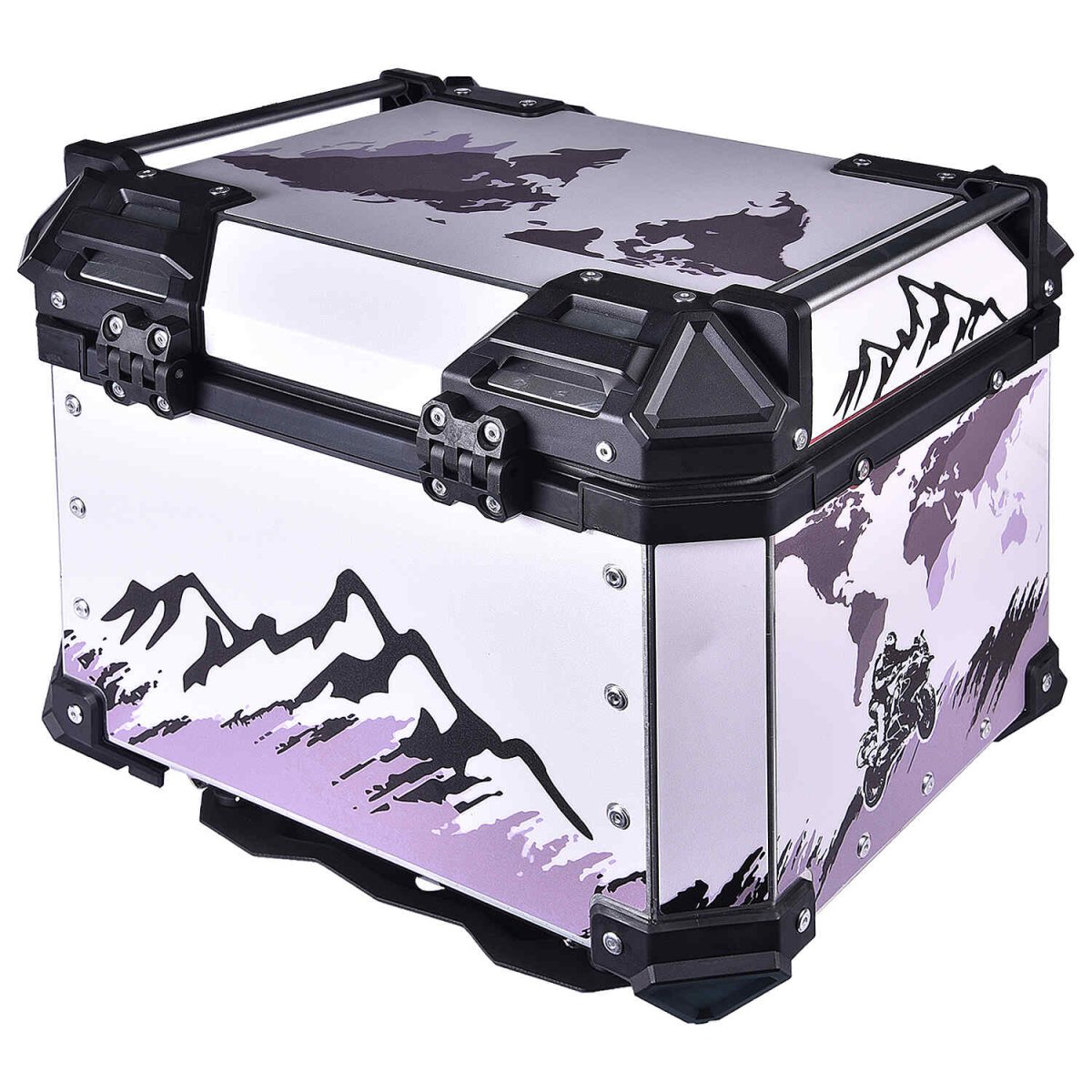 LGP TOP BOX 45L WHITE GRAPHICS WITH BACKREST - LGP India