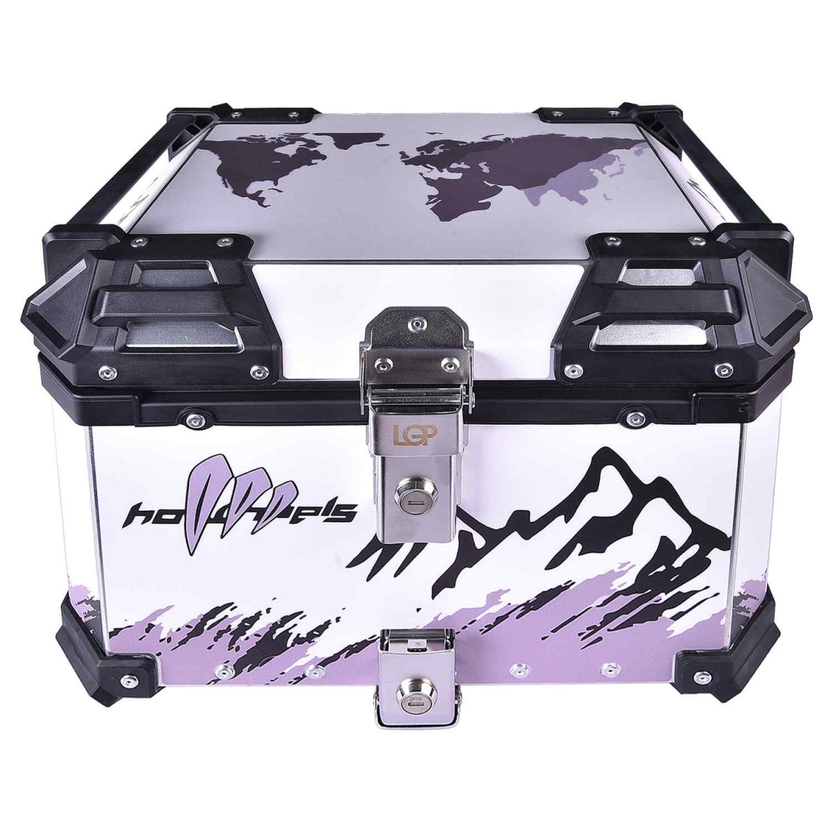 LGP TOP BOX 45L WHITE GRAPHICS WITH BACKREST - LGP India