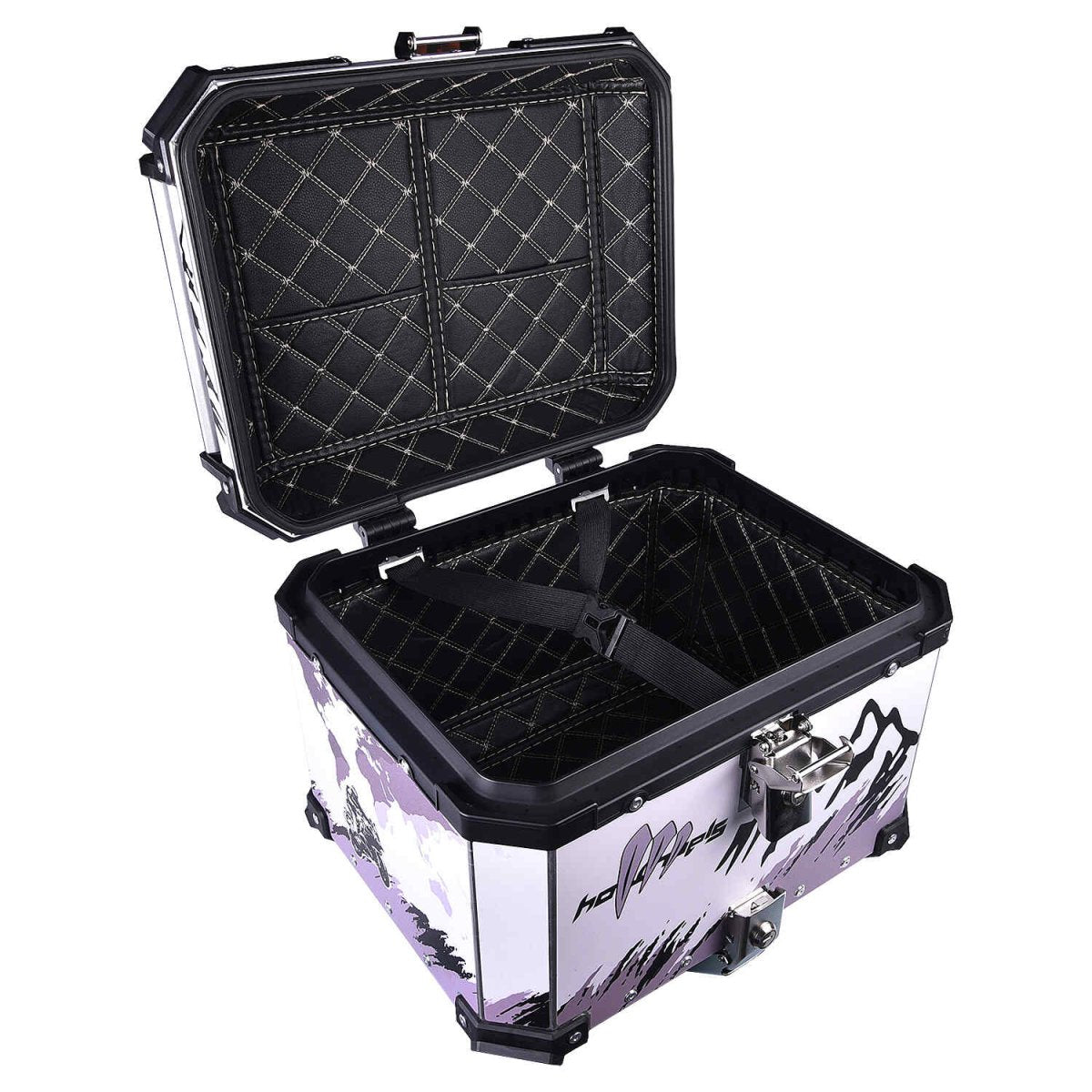LGP TOP BOX 45L WHITE GRAPHICS WITH BACKREST - LGP India