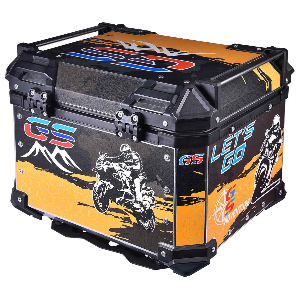 LGP TOP BOX 45L YELLOW GS ADV WITH BACKREST - LGP India