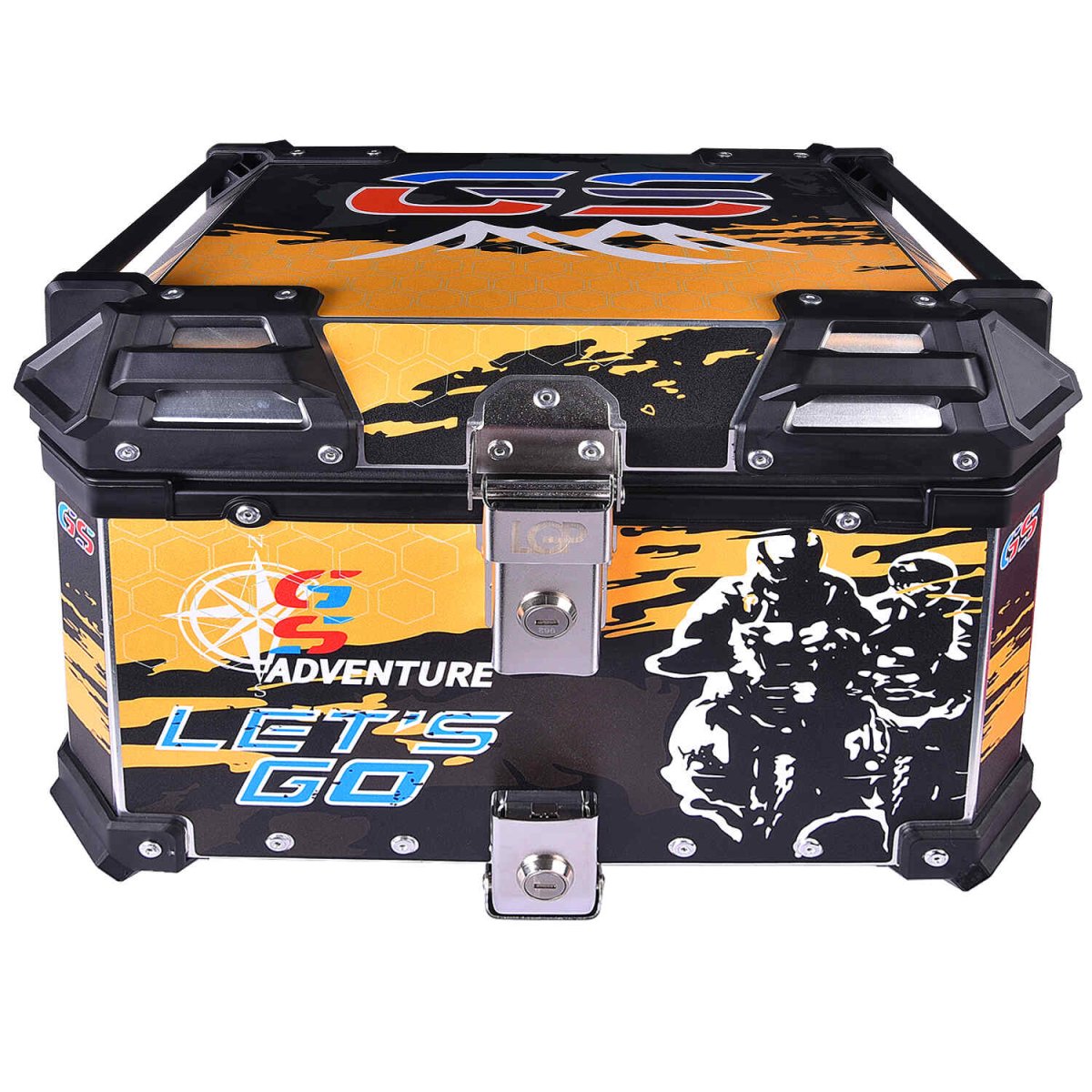 LGP TOP BOX 45L YELLOW GS ADV WITH BACKREST - LGP India