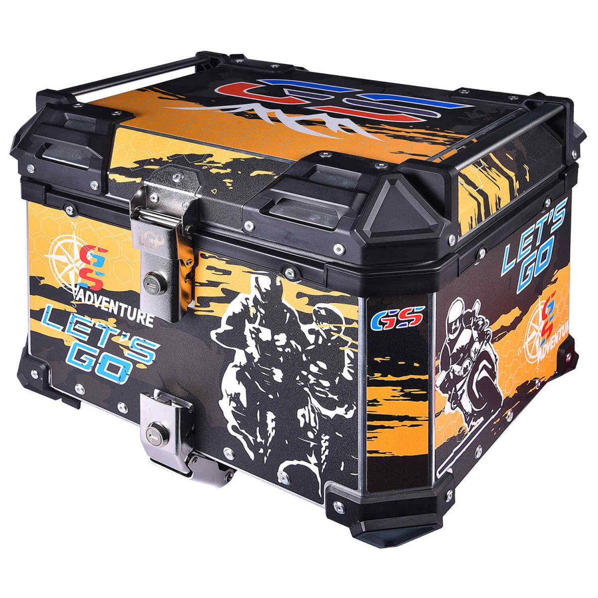 LGP TOP BOX 45L YELLOW GS ADV WITH BACKREST - LGP India