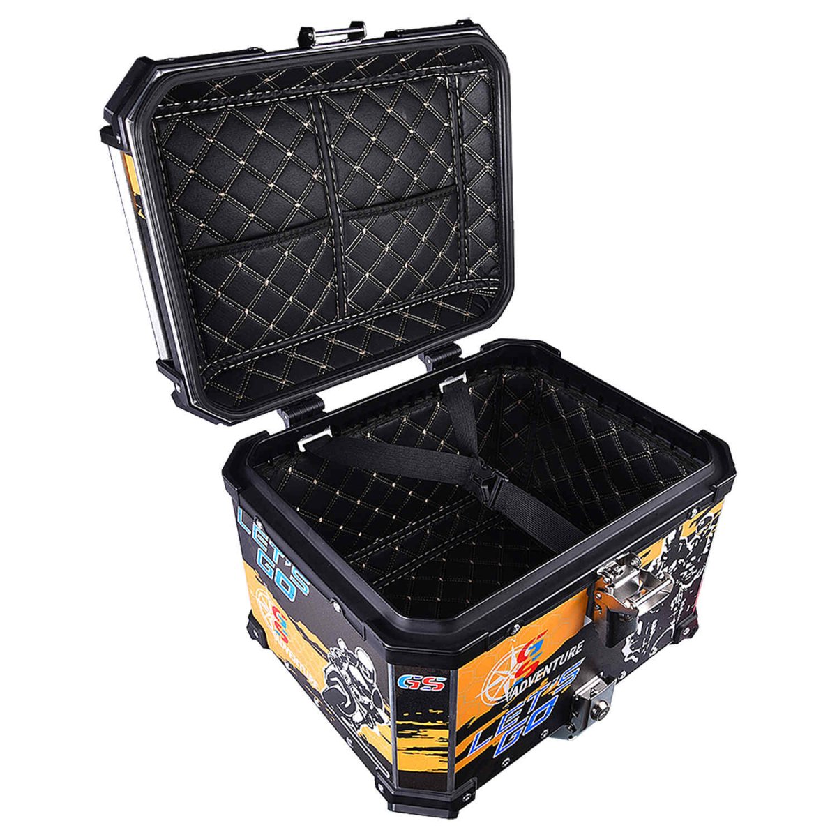 LGP TOP BOX 45L YELLOW GS ADV WITH BACKREST - LGP India