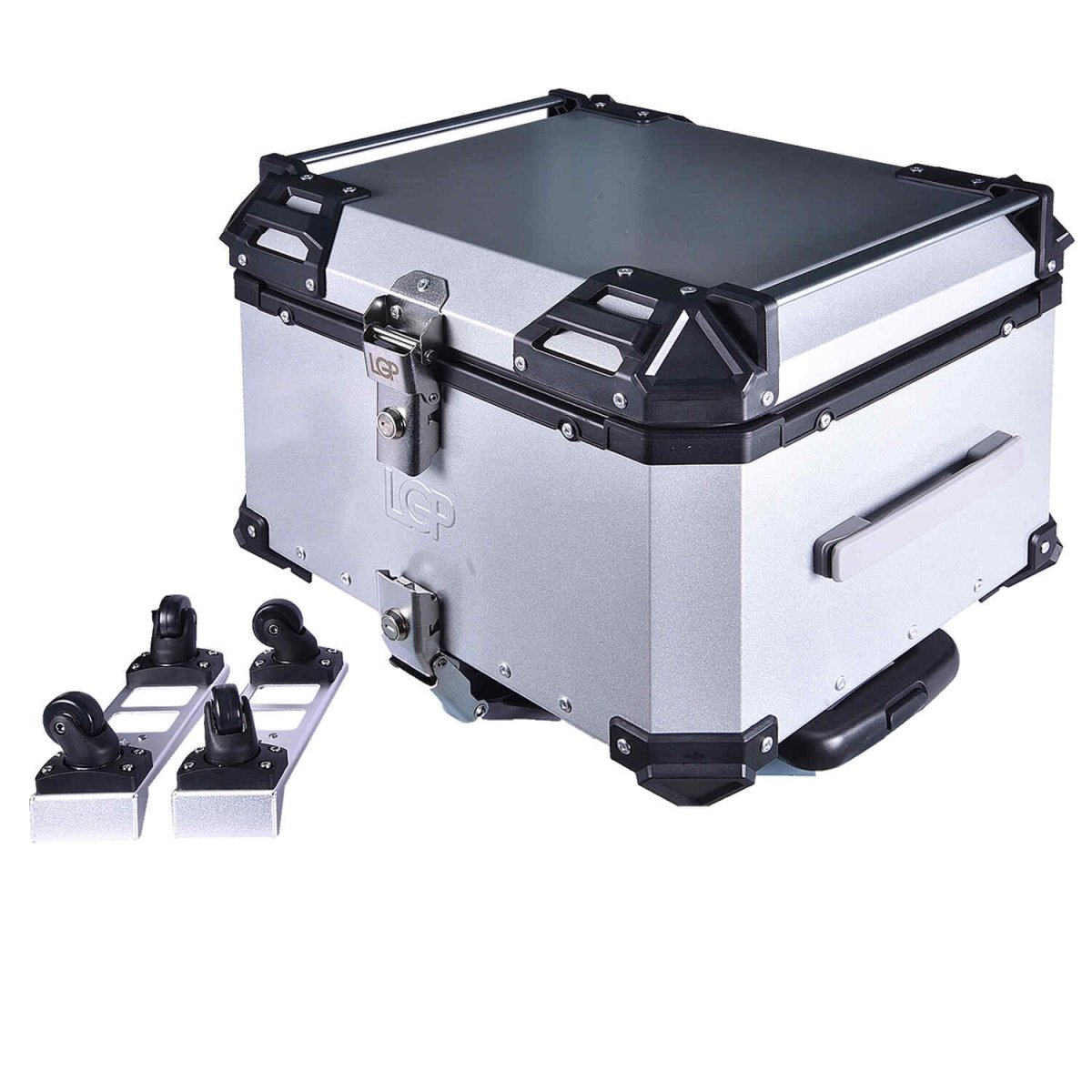 LGP TOP BOX 55L PULL ROD WITH BACKRESTSilver - LGP India