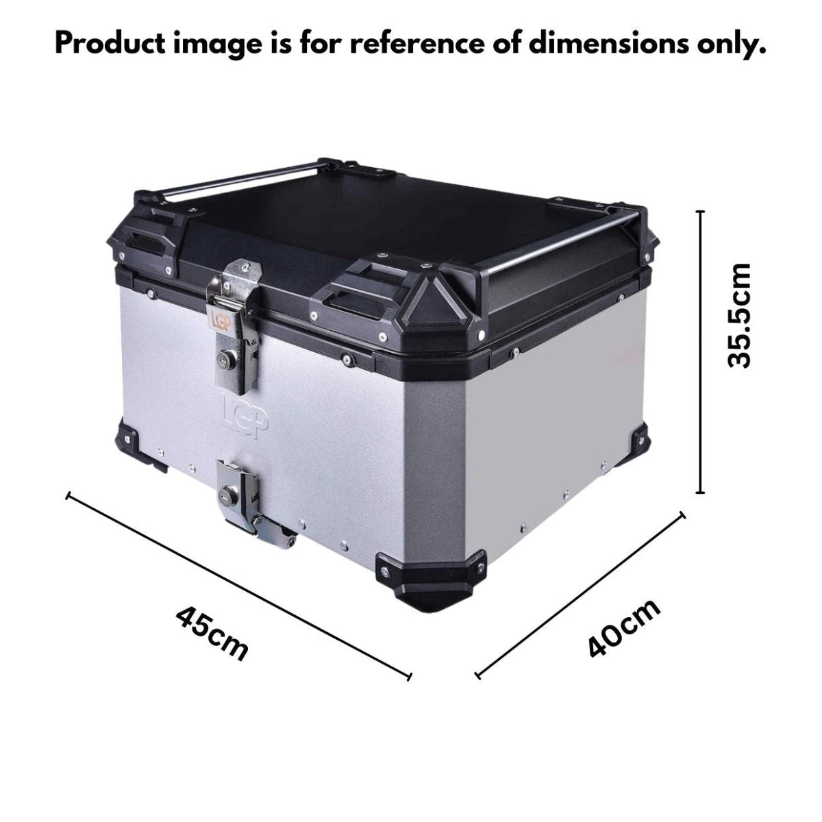 LGP TOP BOX 55L TYPE X WITH BACKRESTBlack - LGP India
