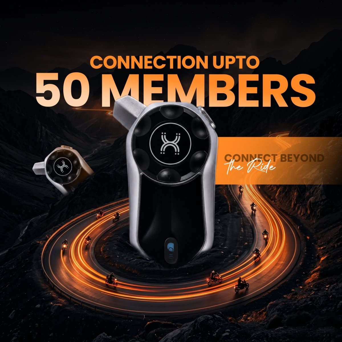 LGP X30 Pro Bluetooth Mesh Intercom, Advanced Motorcycle CommunicationSilver - LGP India