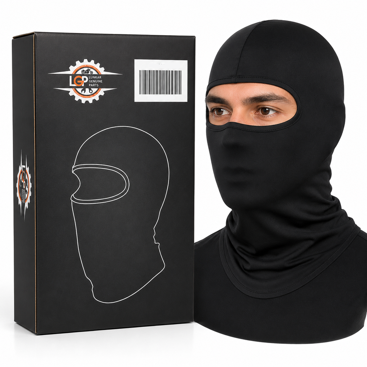 LGP Balaclava Face Mask 4 Way Stretch Quick Dry Sweat Absorbing Helmet Liner, Full Face Cover Protection for Men and Women Black