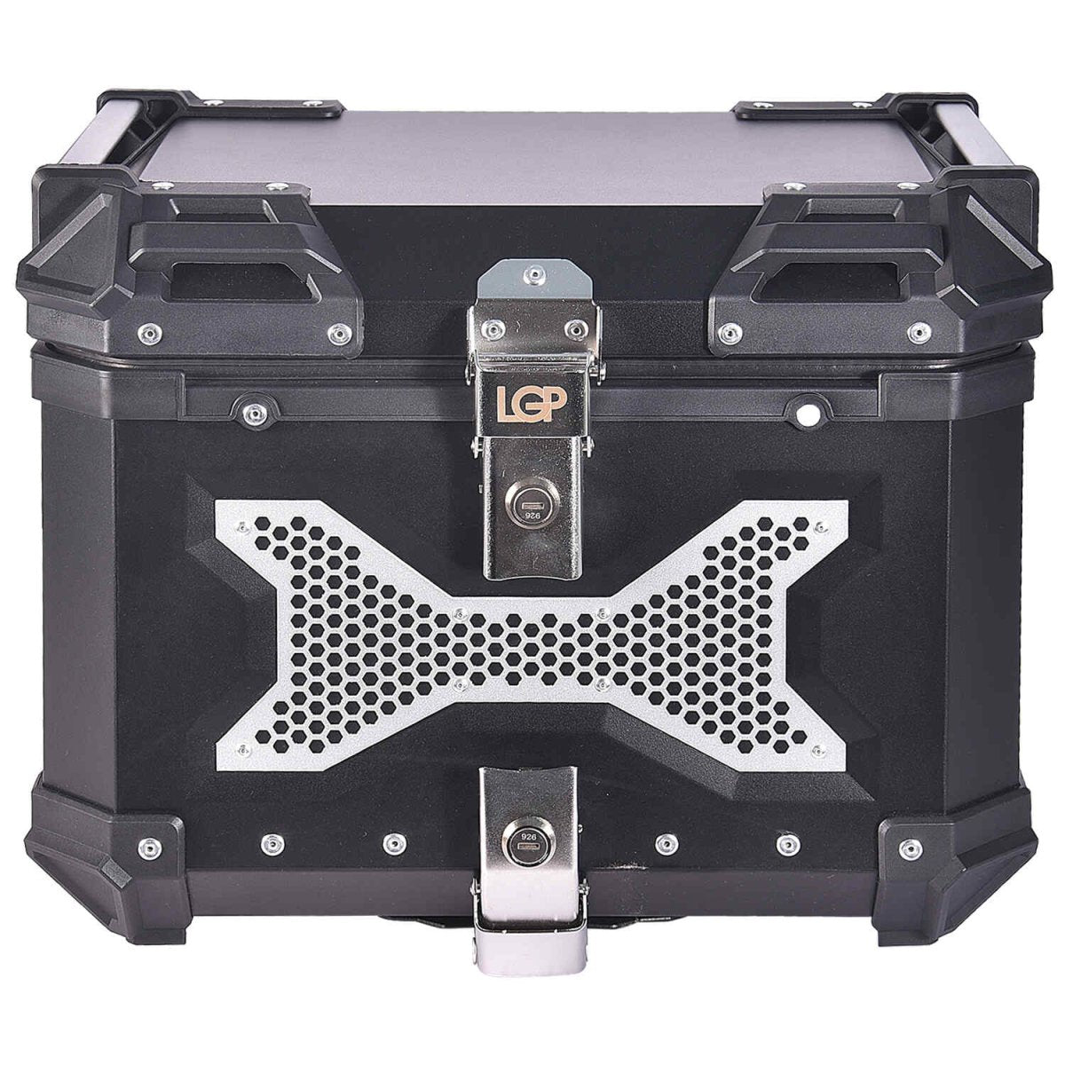 Motorcycle Top Box 45L Black Type X Luggage Box with Backrest - LGP India