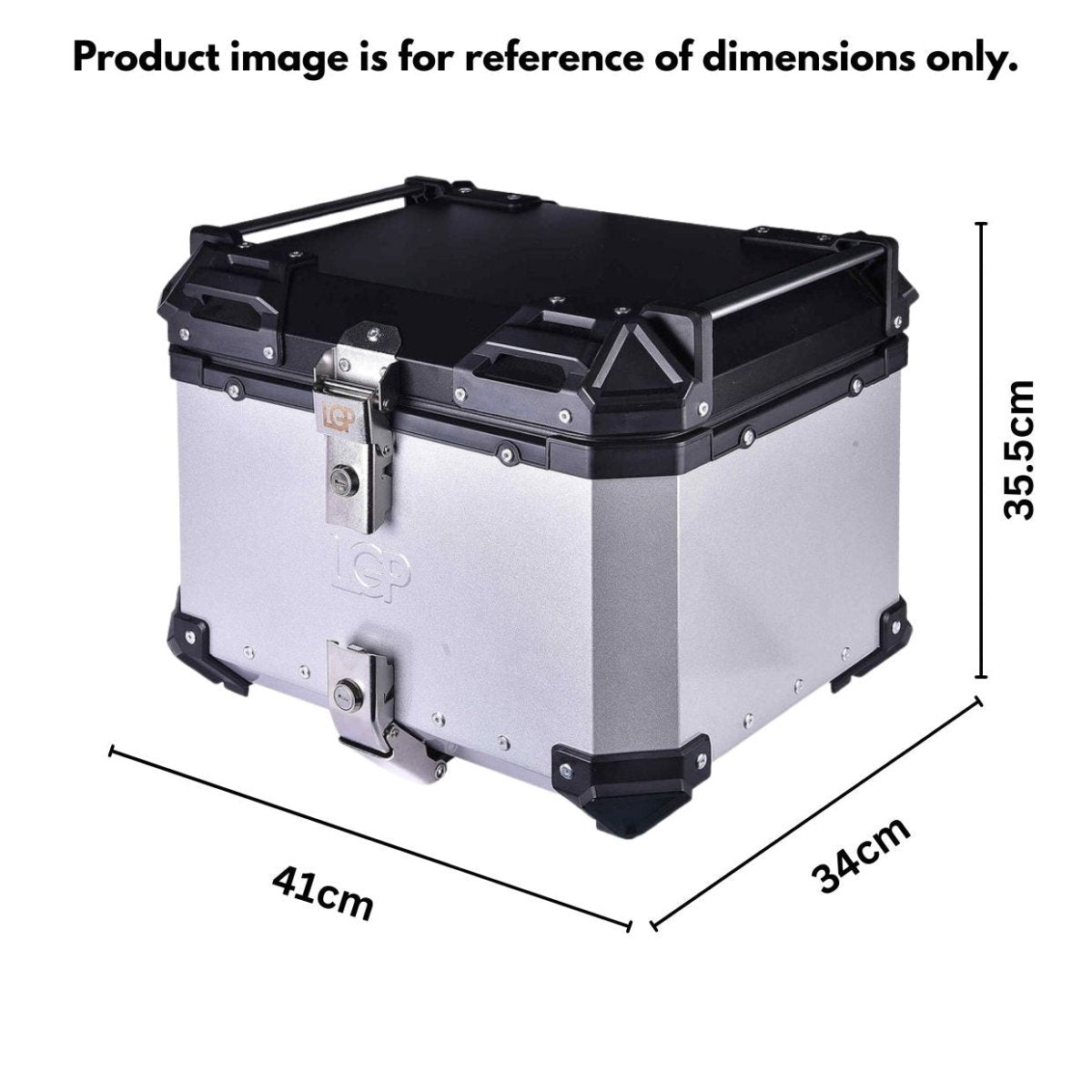 Motorcycle Top Box 45L Carbon Finish Luggage Box with Backrest - LGP India