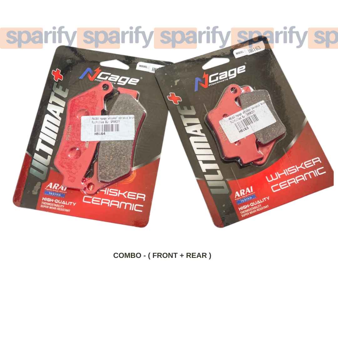 RE HIMALAYAN 450 - GUERRILLA 450 | front and rear whisker ceramic Ultimate + brake pads | NGAGE POWERPARTS - COMBO
