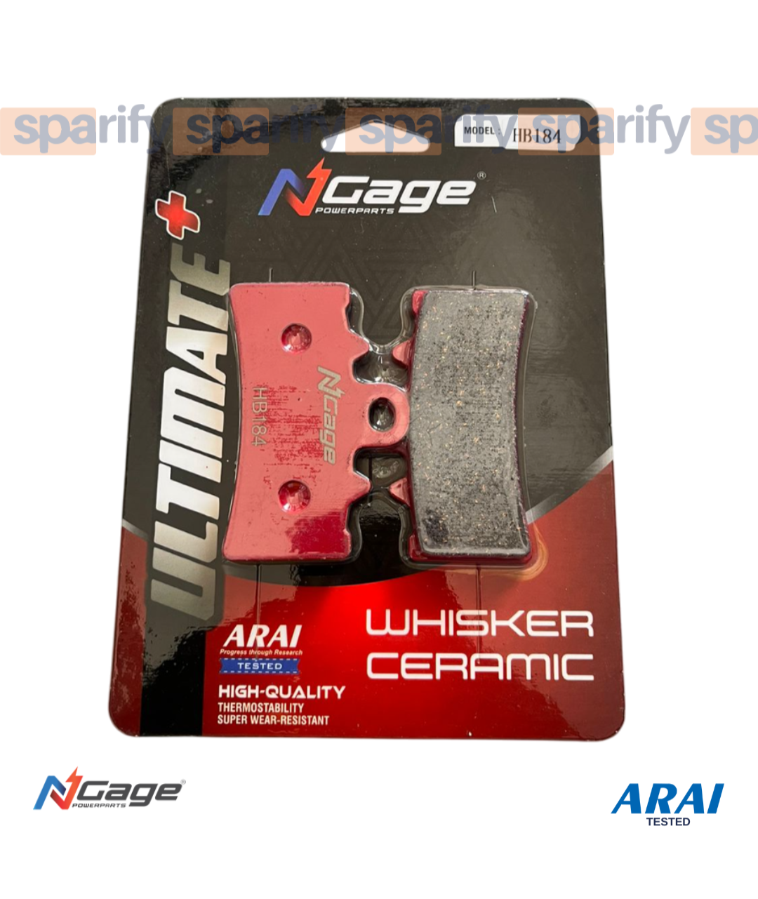 BAJAJ NS 200 /DOMINAR 250/ 400 (UG19 onwards)| front whisker ceramic Ultimate + brake pads | NGAGE POWERPARTS