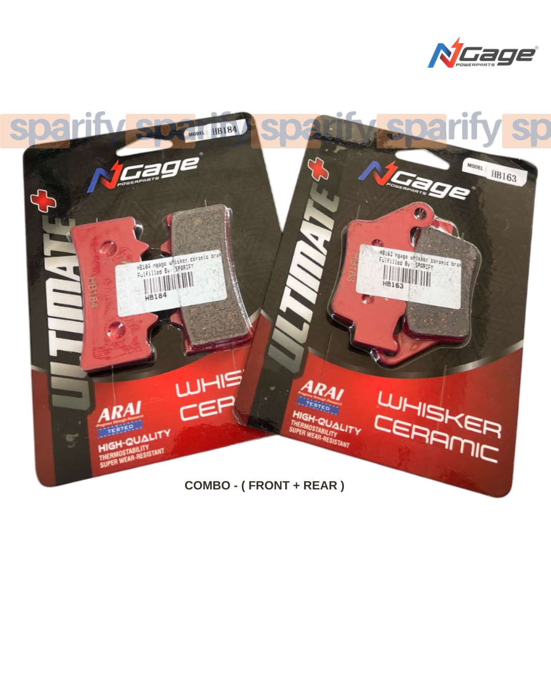 TRIUMPH SPEED 400 - SCRAMBLER 400 X | front and rear whisker ceramic Ultimate + brake pads | NGAGE POWERPARTS - COMBO