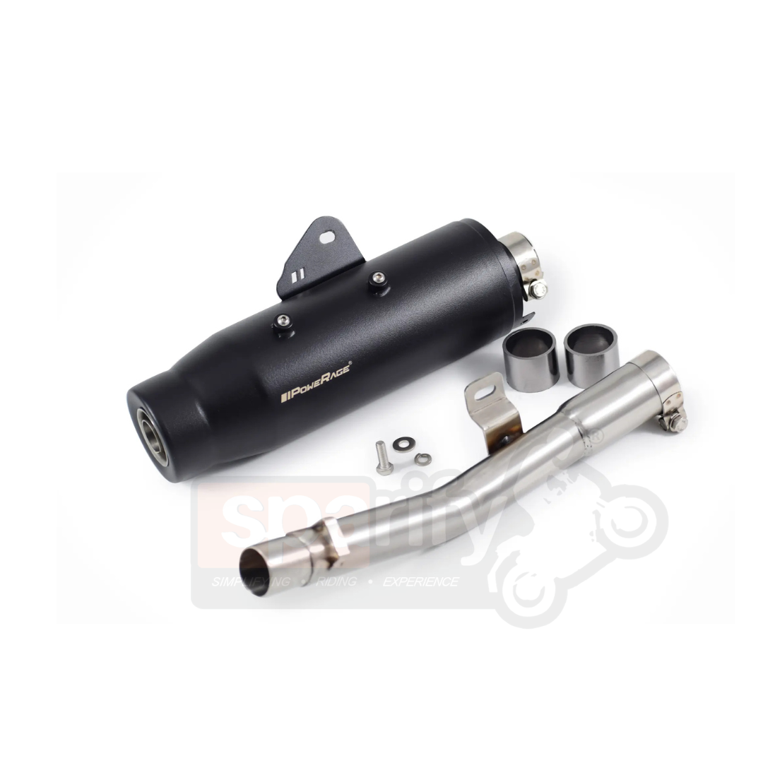 Royal Enfield Bear 650 PowerRage Slip On Exhaust - OE STYLE PERFORMANCE MUFFLER | BLACK
