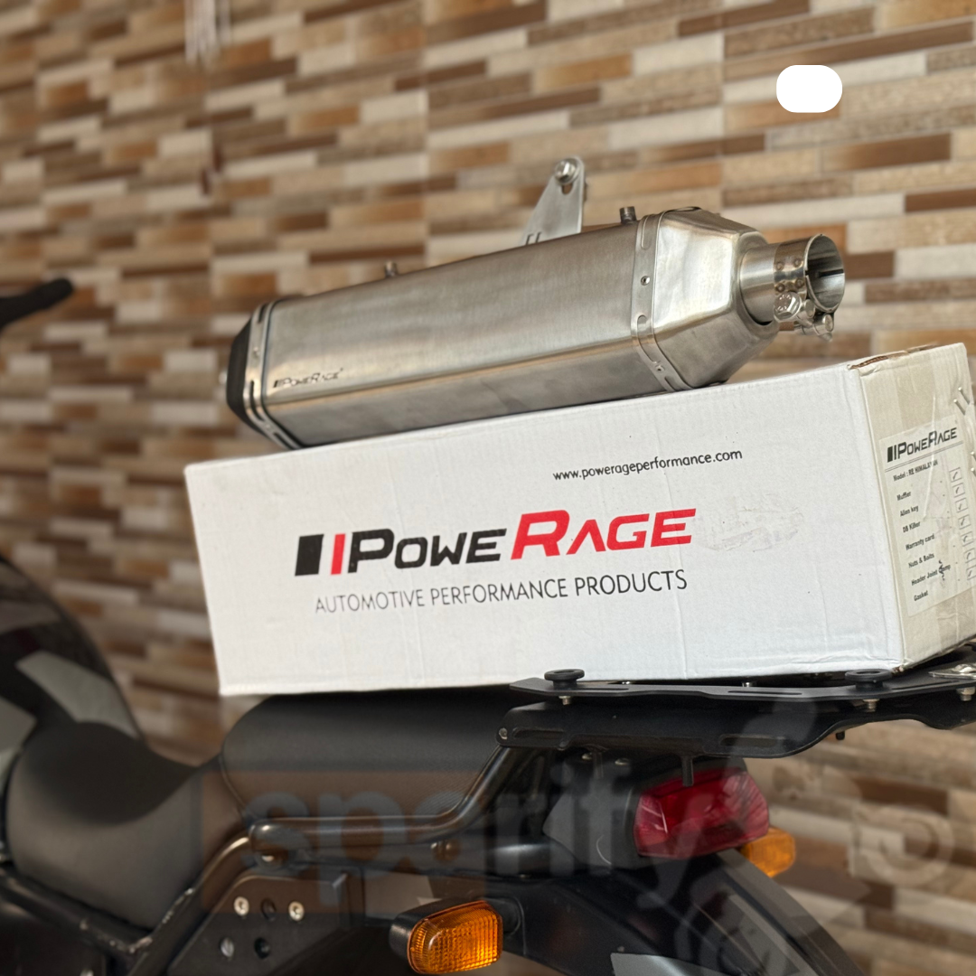 RE Himalayan 411 Brushed Steel Finish (Matte) PoweRage Performance Slip on Exhaust
