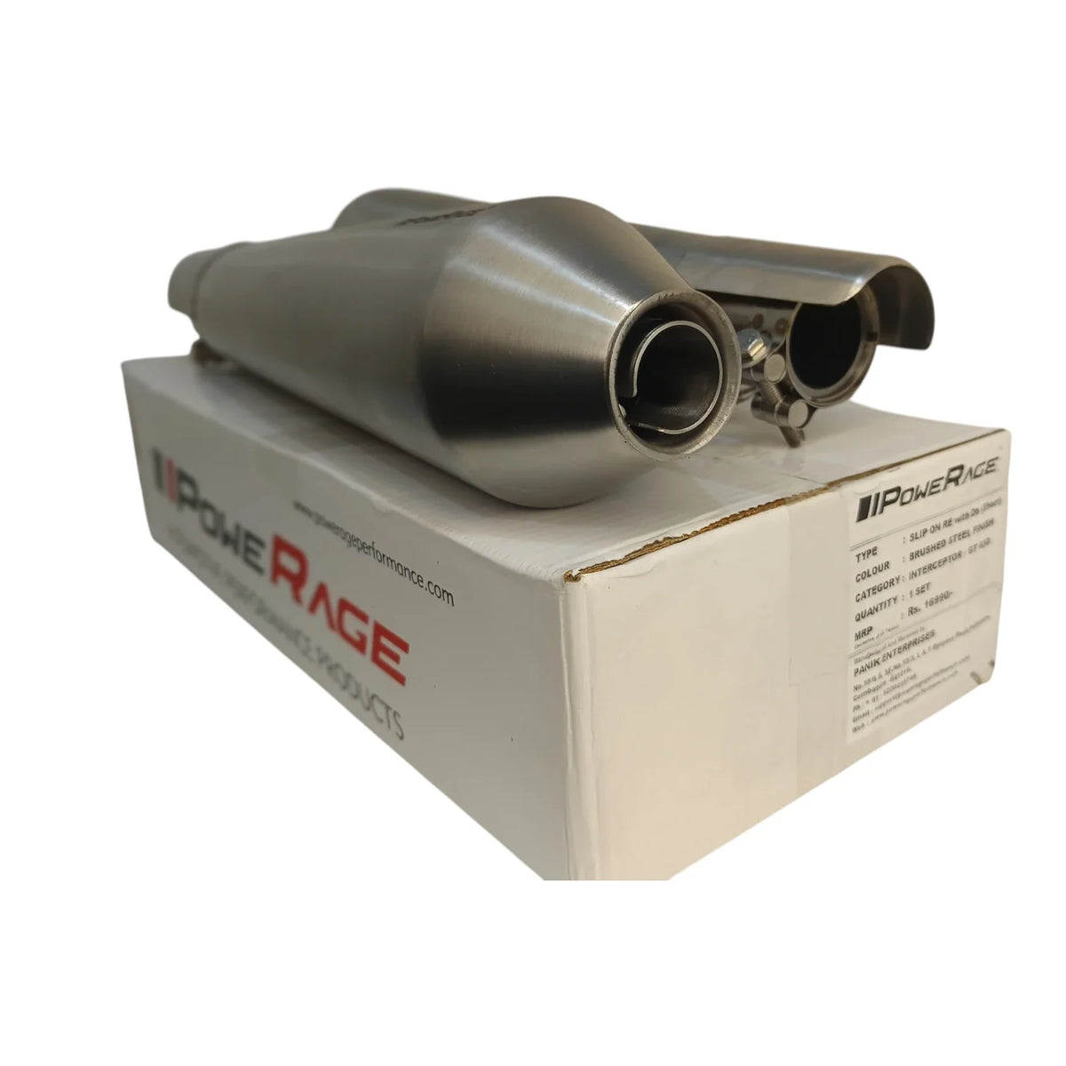 Royal Enfield Continental GT 650 / Interceptor 650 Twins | Brushed (MATTE) Finish - Short Type PoweRage Performance Slip-On Exhaust