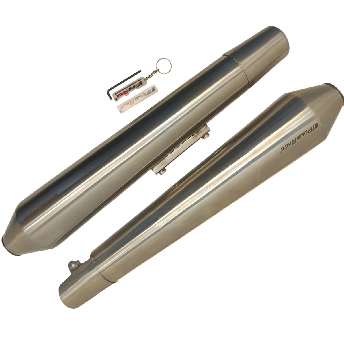 RE Interceptor 650 / Continental GT 650 - Brushed Steel Finish Matte (Long Type) PoweRage Performance Slip on Exhaust