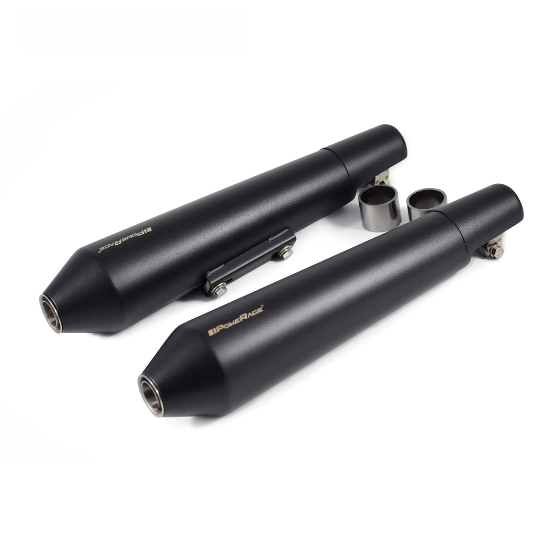 Royal Enfield Continental GT 650 / Interceptor 650 Twins Black Finish - Short Type PoweRage Performance Slip-On Exhaust