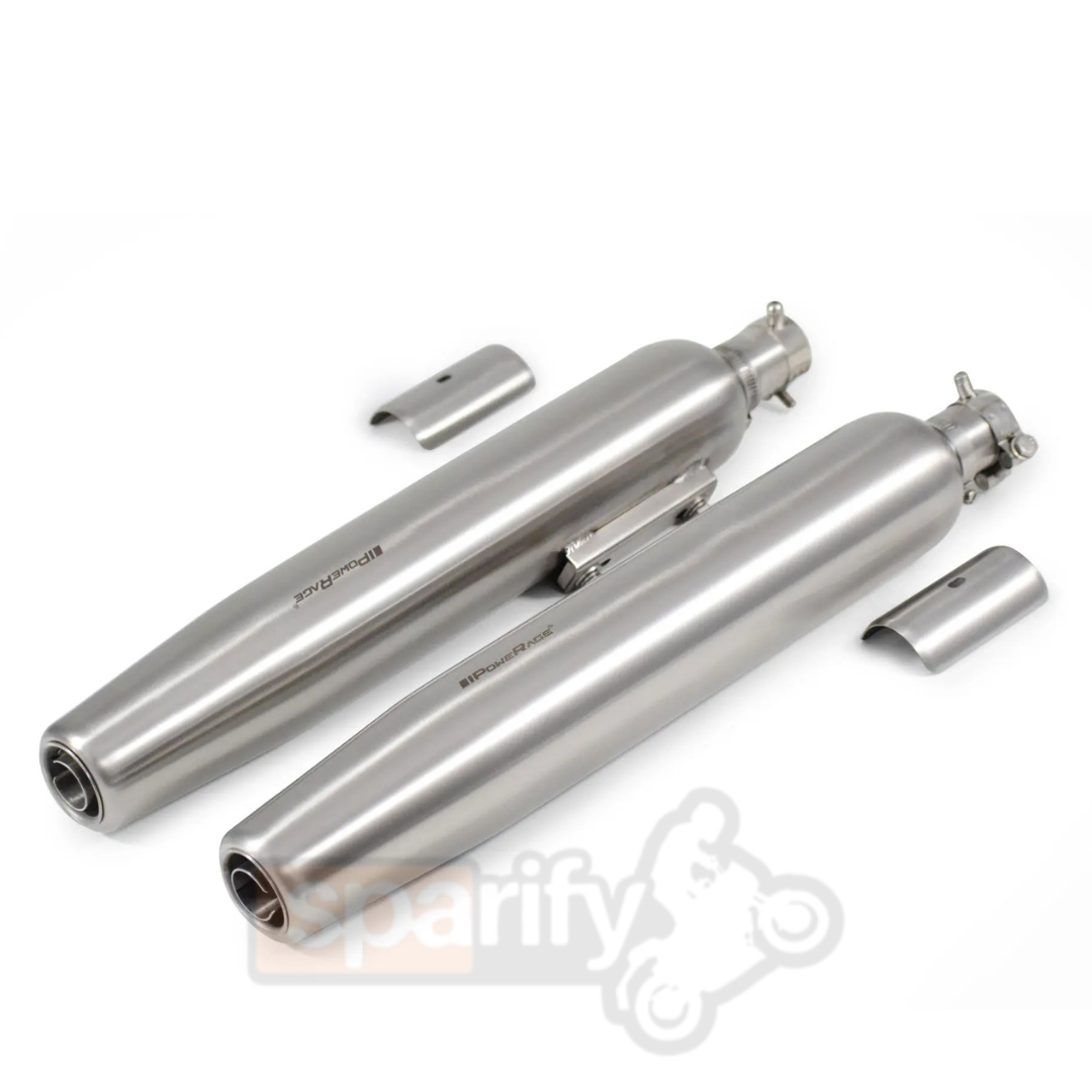 RE Super Meteor 650 - Brushed (MATTE) Finish PoweRage Performance Slip on Exhaust