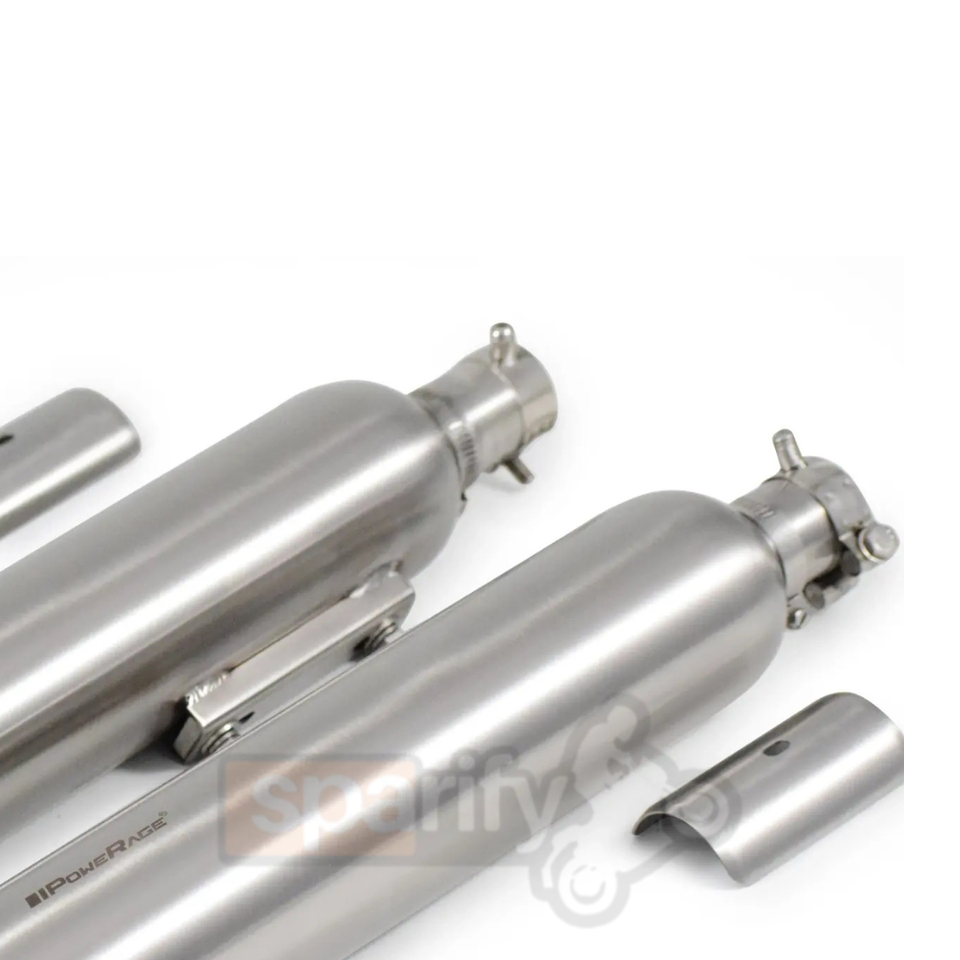 RE Super Meteor 650 - Brushed (MATTE) Finish PoweRage Performance Slip on Exhaust