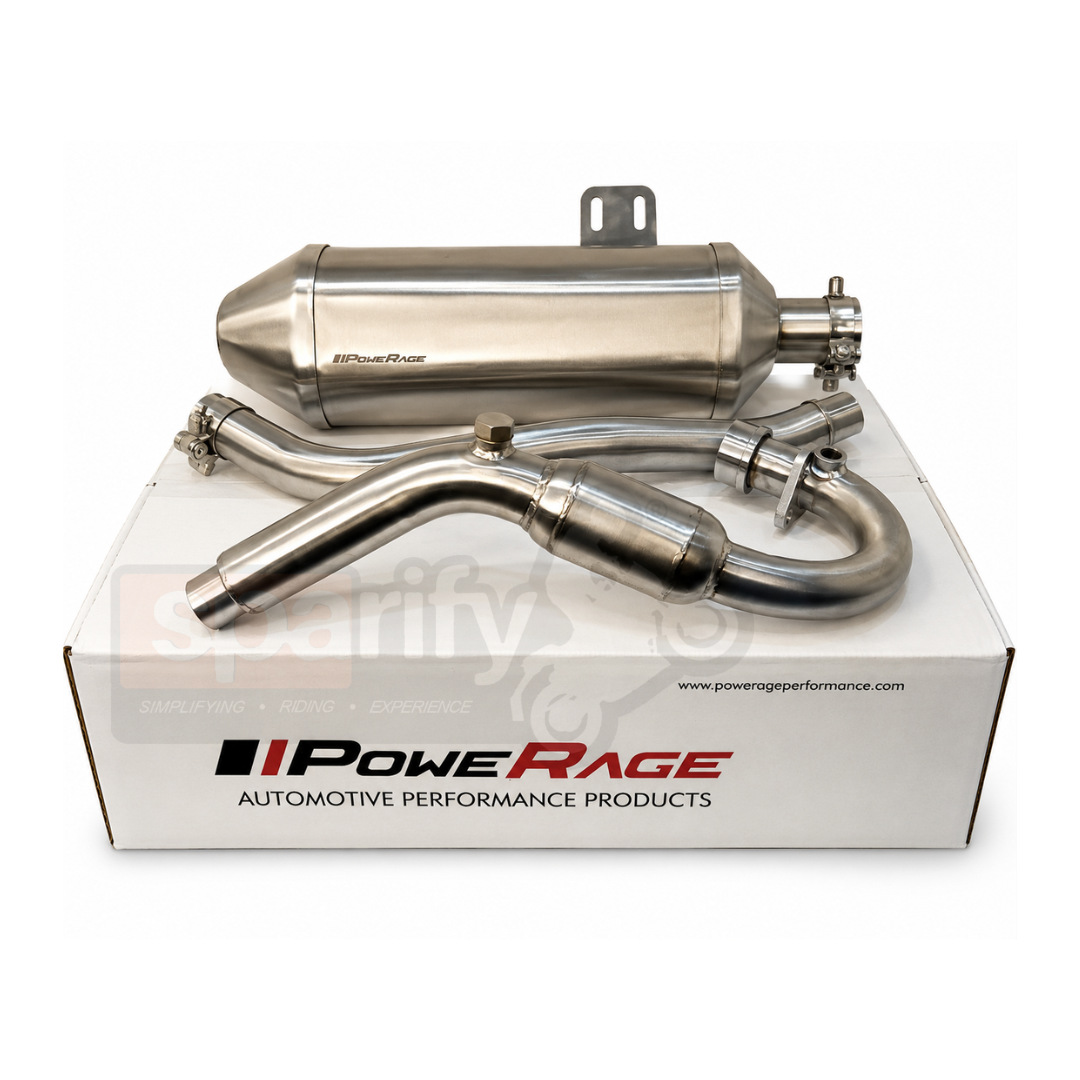 Hero Xpulse 200 / 4V / Pro / Rally - Powerage Performance Combo | Slip-On Exhaust + NGAGE Hyper Flow Air Filter + NGAGE Double Iridium Spark Plug
