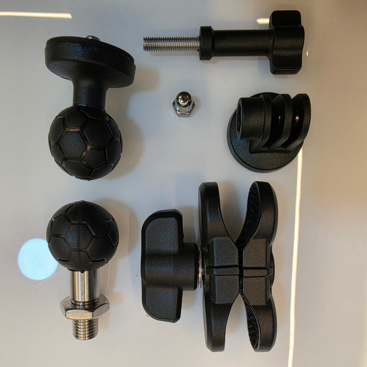 LGP motorcycle action camera mount components