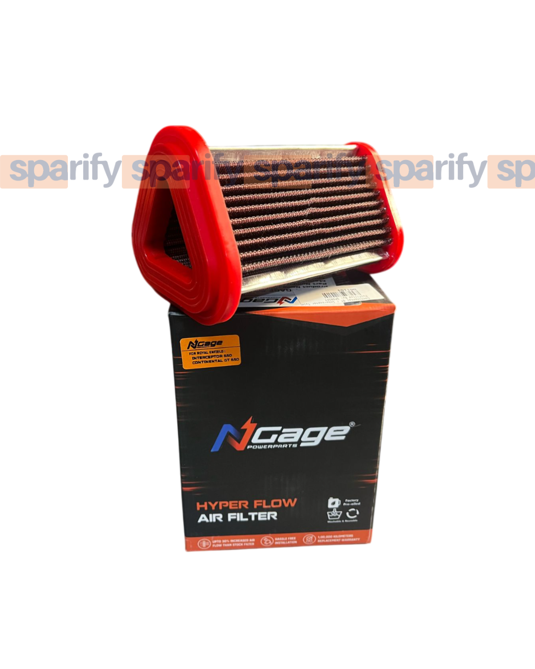 Hyper Flow Air Filter for Royal Enfield Continental GT / Interceptor Twins 650 NGAGE POWERPARTS