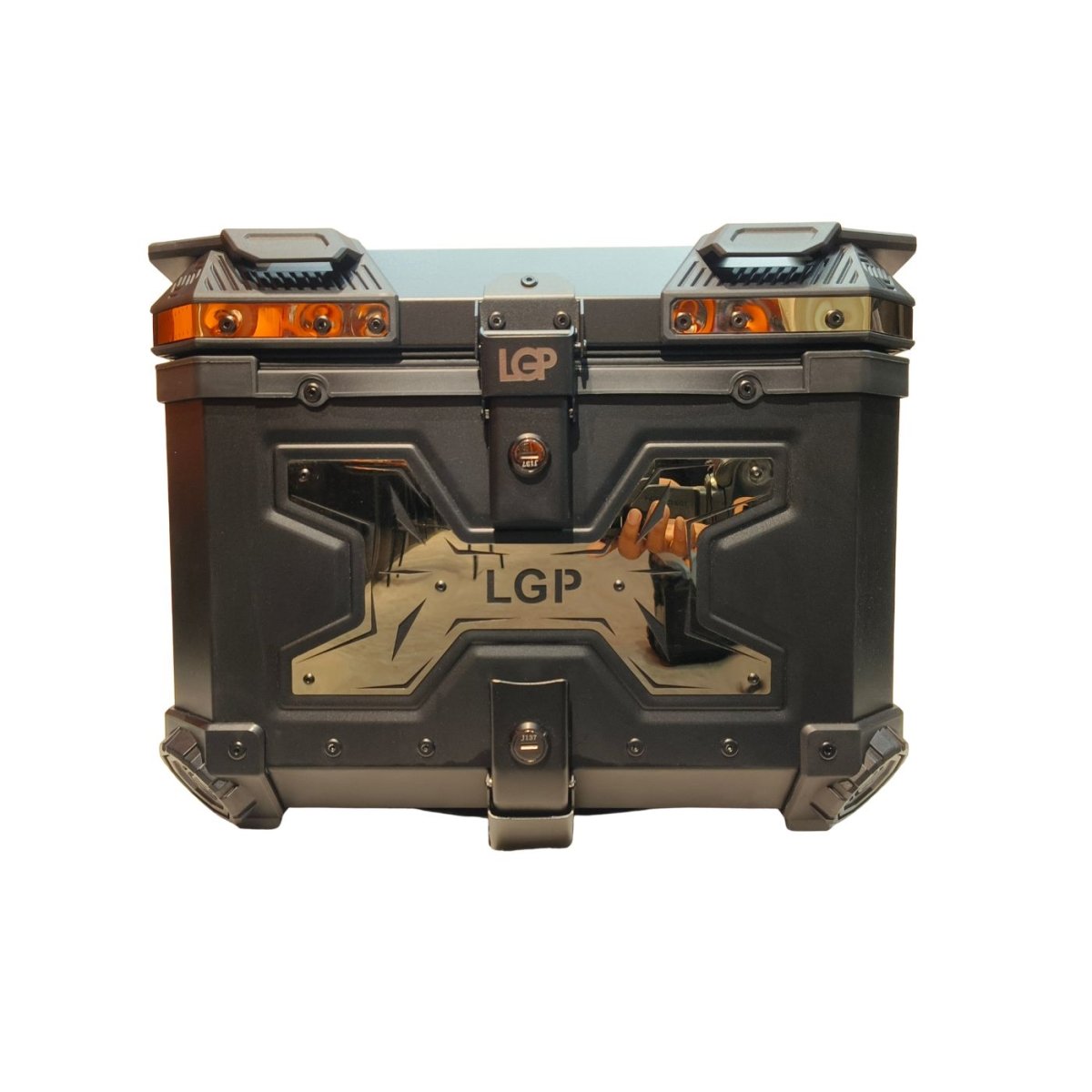 TOP BOX 45L BLACK TYPE X GOLD W/REST - LGP India