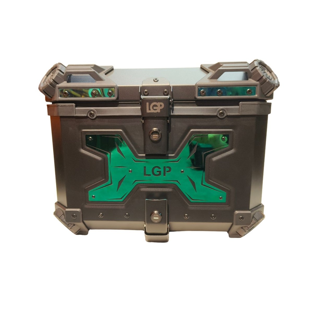 TOP BOX 45L BLACK TYPE X GREEN W/REST - LGP India